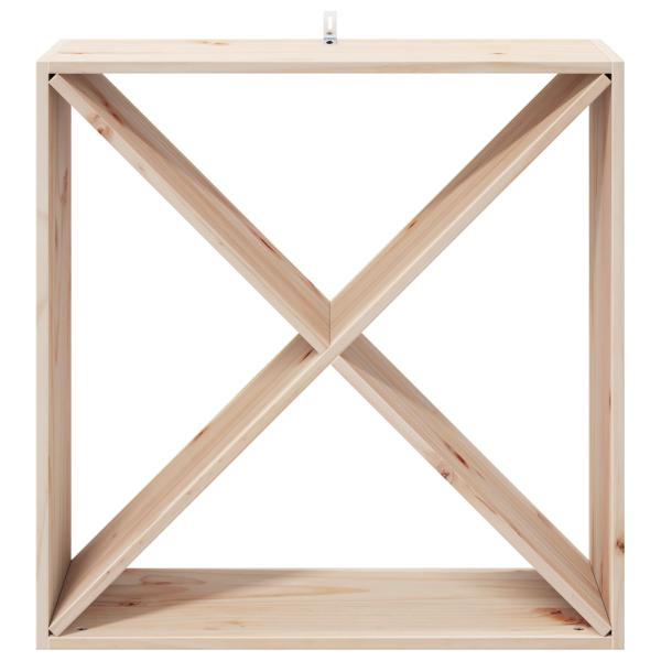 Weinregal 2 pcs Natur 62 x 25 x 62 cm Massives Kiefernholz