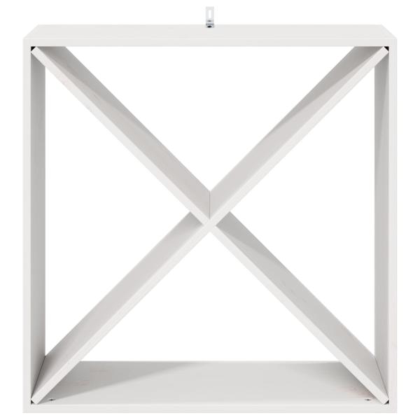 Weinregal 2 pcs Weiß 62 x 25 x 62 cm Massives Kiefernholz