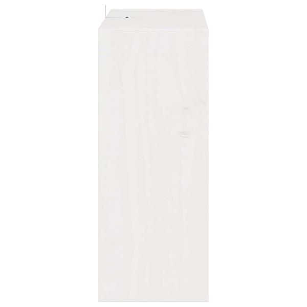 Weinregal 2 pcs Weiß 62 x 25 x 62 cm Massives Kiefernholz