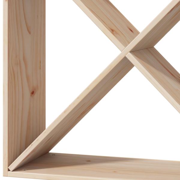 Weinregal 4 pcs Natur 62 x 25 x 62 cm Massives Kiefernholz