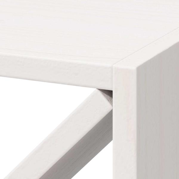 Weinregal 4 pcs Weiß 62 x 25 x 62 cm Massives Kiefernholz