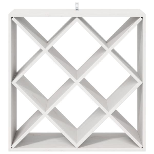 Weinregal 2 pcs Weiß 62 x 25 x 62 cm Massives Kiefernholz