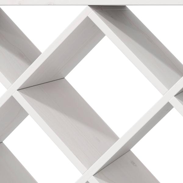 Weinregal 2 pcs Weiß 62 x 25 x 62 cm Massives Kiefernholz