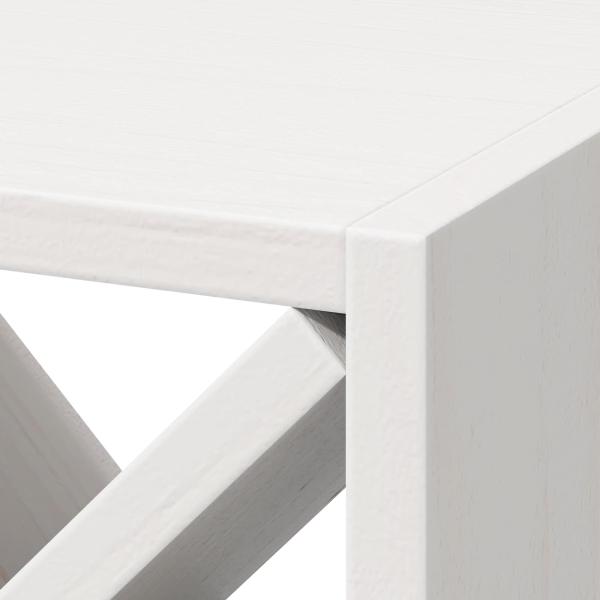 Weinregal 2 pcs Weiß 62 x 25 x 62 cm Massives Kiefernholz