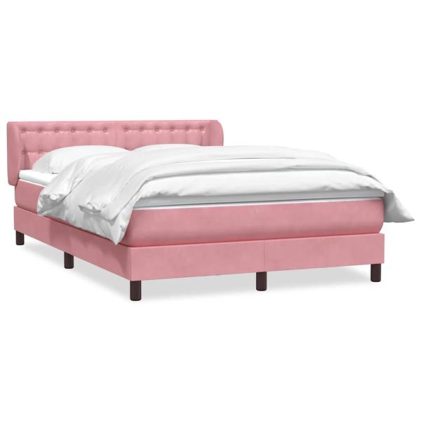ARDEBO.de - Boxspringbett mit Matratze Rosa 160x210 cm Samt