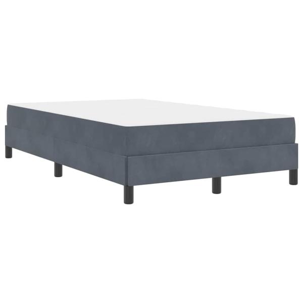 Boxspringbett mit Matratze Dunkelgrau 120 x 220 cm Stoff