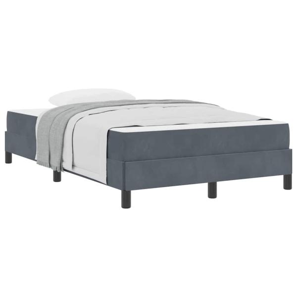 Boxspringbett mit Matratze Dunkelgrau 120 x 220 cm Stoff