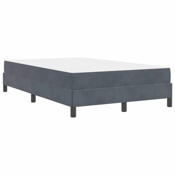 Boxspringbett mit Matratze Dunkelgrau 120 x 220 cm Stoff
