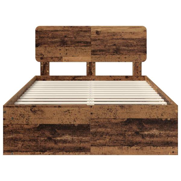 Bettrahmen Altholz 90 x 190 cm Massives Kiefernholz