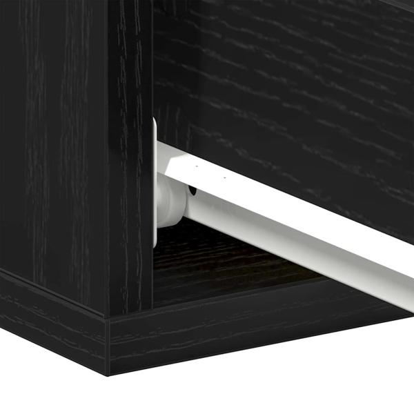 Schwebender Nachttisch Schwarze Eiche 40 x 32 x 15 cm Holzwerkstoff