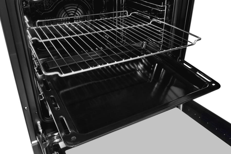 Exquisit EHE185-HBZ-020-Set EEK: A Herdset mit Glaskeramikkochfeld, 59,5 cm breit, 75 L, Edelstahl