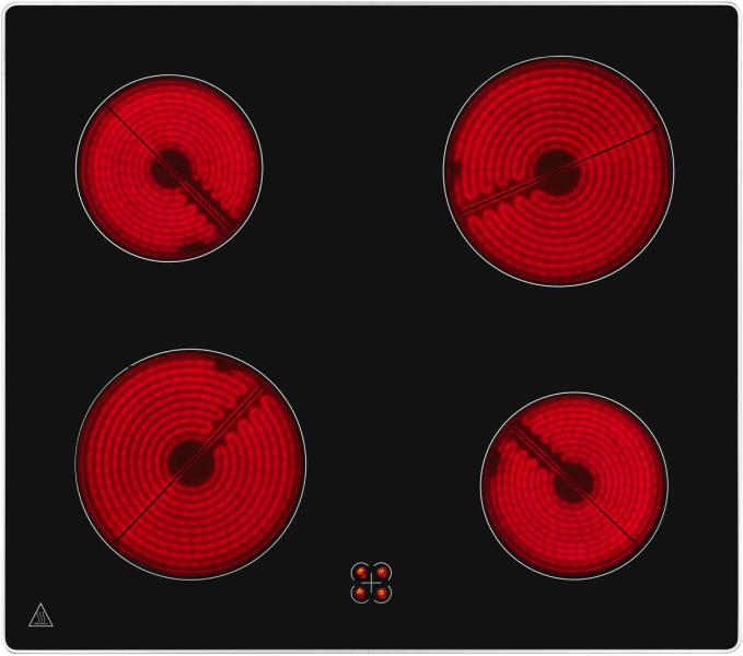 Exquisit HE256-U-020-Set EEK: A Herdset mit Glaskeramikkochfeld, 59,5 cm breit, 59 L, Auftauprogramm, schwarz