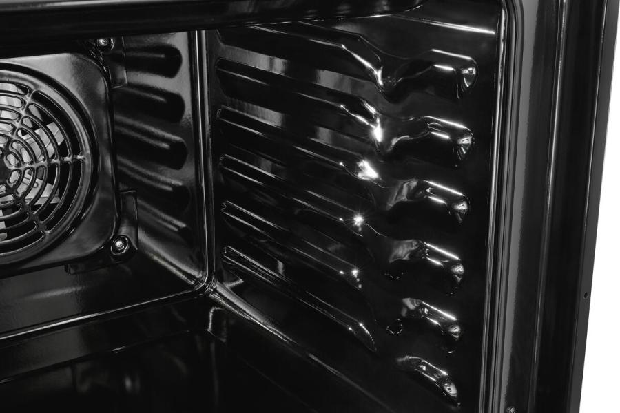 Exquisit HE256-U-020-Set EEK: A Herdset mit Glaskeramikkochfeld, 59,5 cm breit, 59 L, Auftauprogramm, schwarz