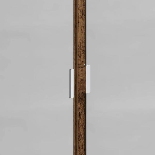 Badezimmerschrank-Set mit Regal mit Tür Altholz Holzwerkstoff