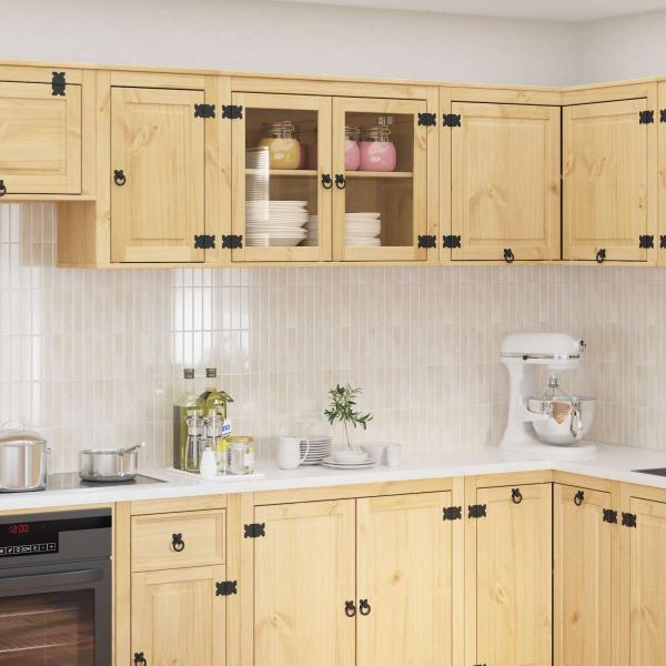 ARDEBO.de - Schrank mit Regal Honig 60 x 32 x 40 cm Massives Kiefernholz