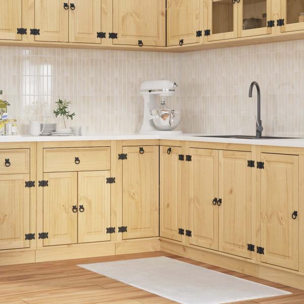 ARDEBO.de - Schrank mit Regal Honig 60 x 32 x 40 cm Massives Kiefernholz