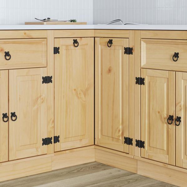 Schrank mit Regal Honig 60 x 32 x 40 cm Massives Kiefernholz