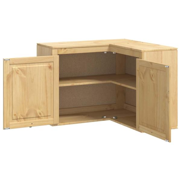 Schrank mit Regal Honig 80 x 80 x 60 cm Massives Kiefernholz