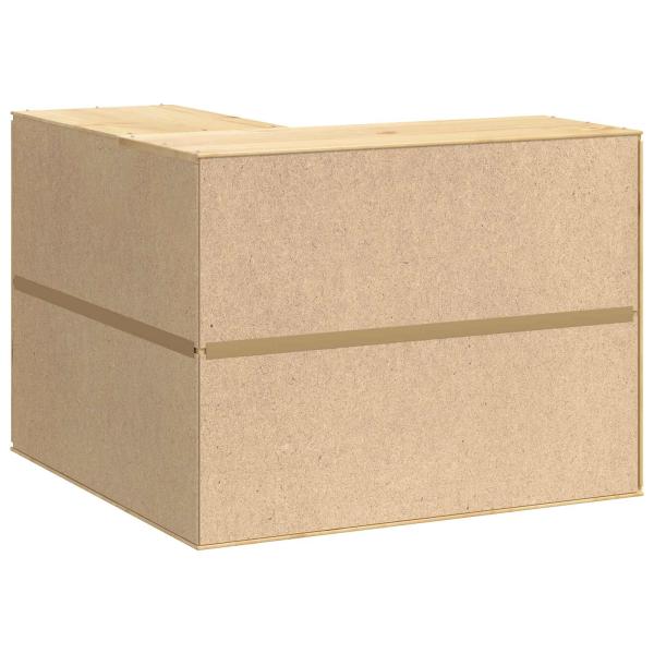 Schrank mit Regal Honig 80 x 80 x 60 cm Massives Kiefernholz