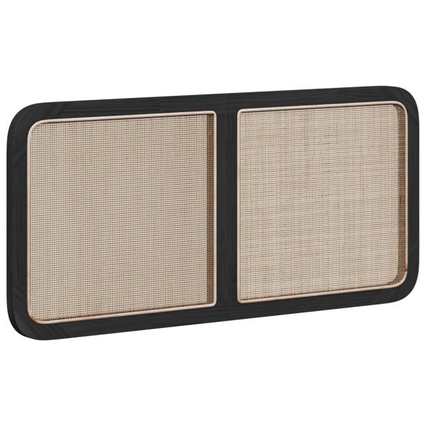Kopfteil mit Kopfteil Schwarz 120 x 55 x 3 cm Rattan