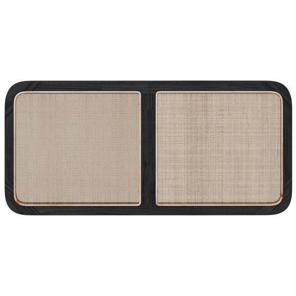 Kopfteil mit Kopfteil Schwarz 120 x 55 x 3 cm Rattan