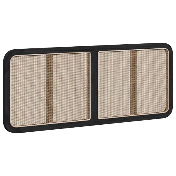 Kopfteil mit Kopfteil Schwarz 140 x 55 x 3 cm Rattan