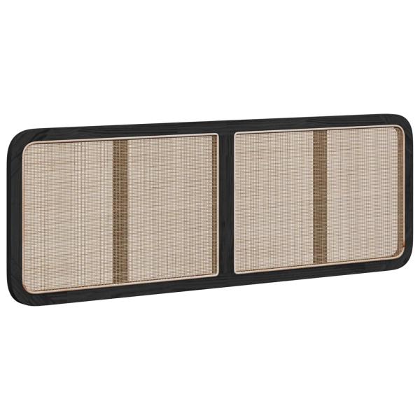 Kopfteil mit Kopfteil Schwarz 160 x 55 x 3 cm Rattan