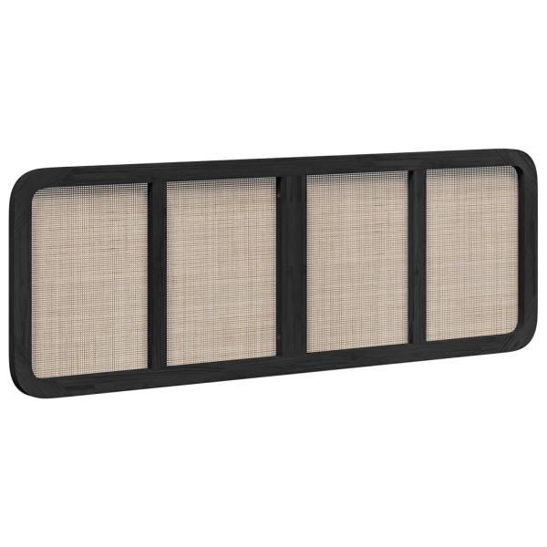 Kopfteil mit Kopfteil Schwarz 160 x 55 x 3 cm Rattan