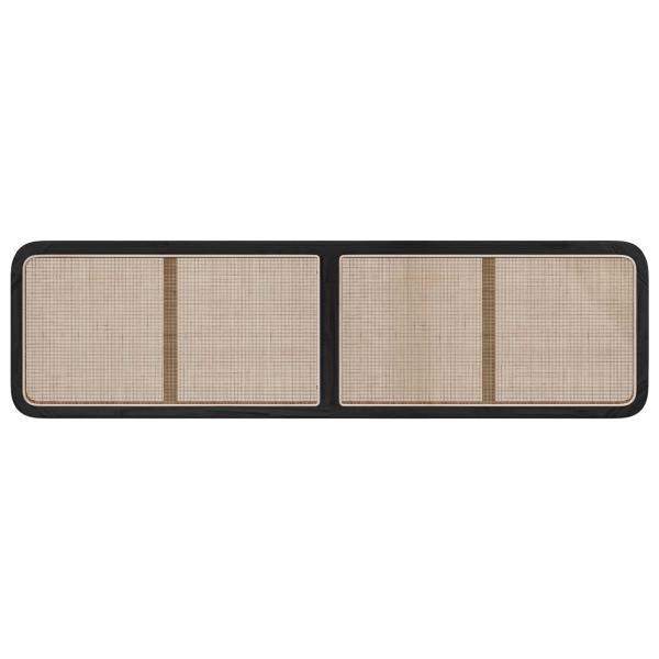 Kopfteil mit Kopfteil Schwarz 200 x 55 x 3 cm Rattan