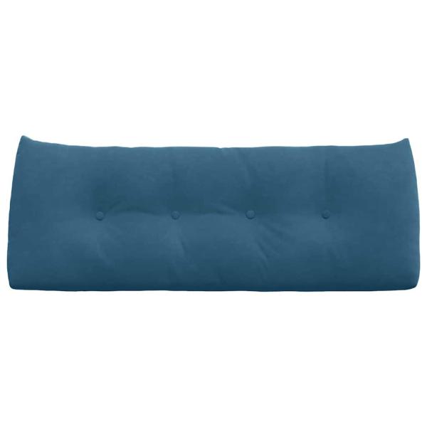 Rückenkissen Blau 120 x 24 x 50 cm Samt