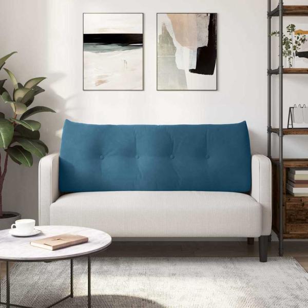 Rückenkissen Blau 120 x 24 x 50 cm Samt