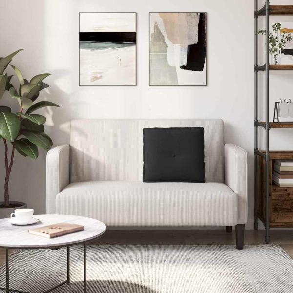 Rückenkissen Schwarz 50 x 45 cm Mikrofaserstoff