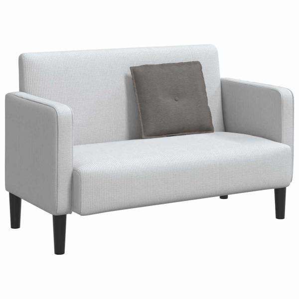 Rückenkissen Hellgrau 50 x 45 cm Cordstoff