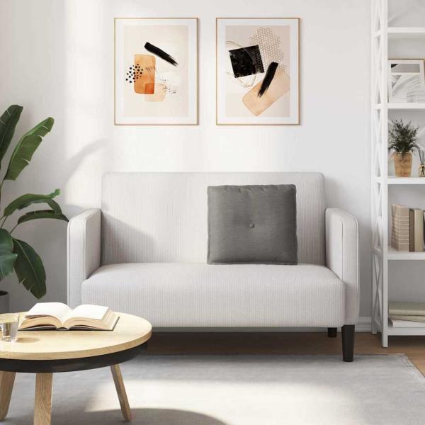 Rückenkissen Hellgrau 50 x 45 cm Cordstoff