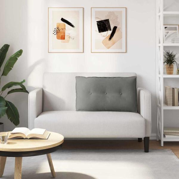 Rückenkissen Dunkelgrau 80 x 50 cm Mikrofaserstoff