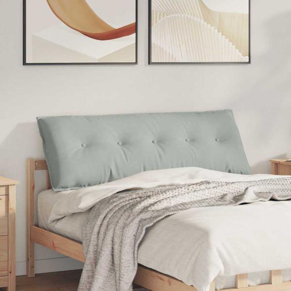 ARDEBO.de - Rückenkissen Hellgrau 140 x 50 cm Cordstoff