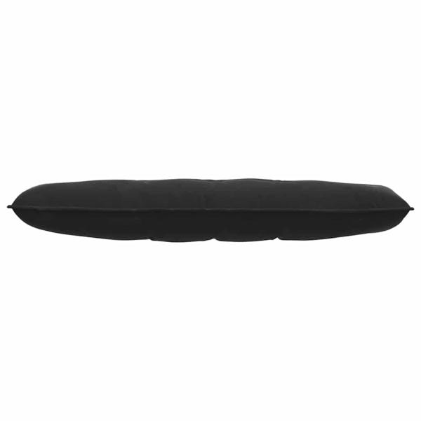 Rückenkissen Schwarz 140 x 50 cm Cordstoff
