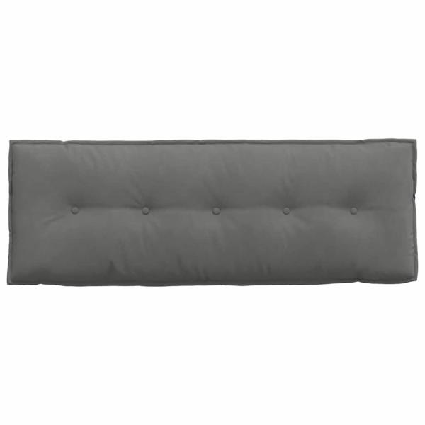 Rückenkissen Dunkelgrau 140 x 50 cm Mikrofaserstoff