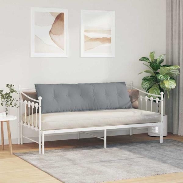 Rückenkissen Hellgrau 160 x 19 x 50 cm Stoff