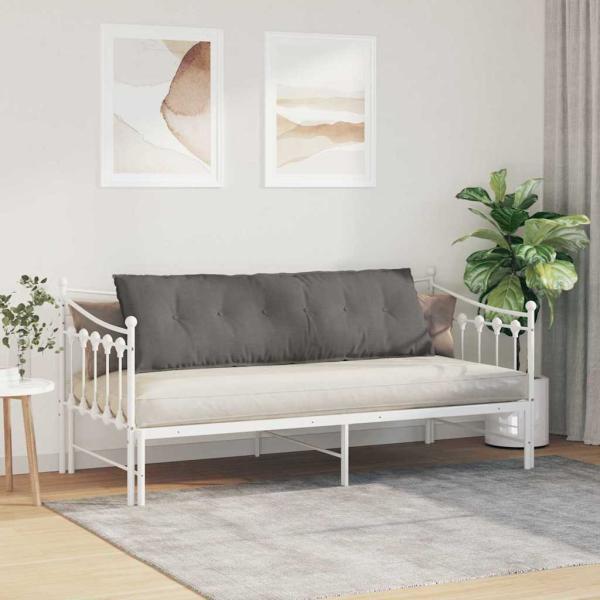 Rückenkissen Hellgrau 160 x 50 cm Cordstoff