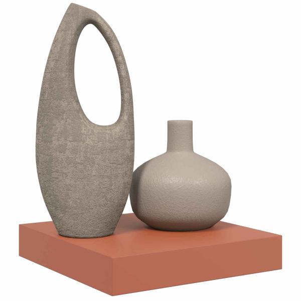 Wandregal Wandmontiert Rot 23 x 23,5 x 4 cm Holzwerkstoff