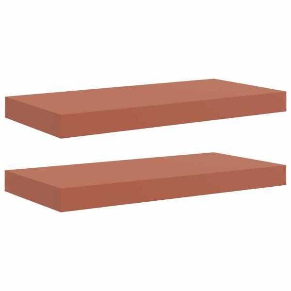 Wandregale 2 pcs Rot 50 x 23,5 x 4 cm Holzwerkstoff
