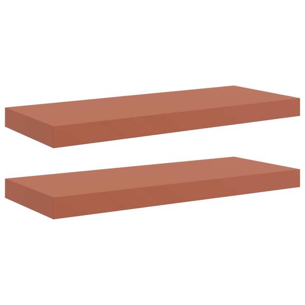 Wandregale 2 pcs Rot 60 x 23,5 x 4 cm Holzwerkstoff