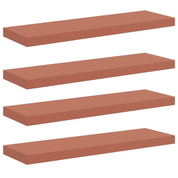 Wandregale 4 pcs Rot 80 x 23,5 x 4 cm Holzwerkstoff