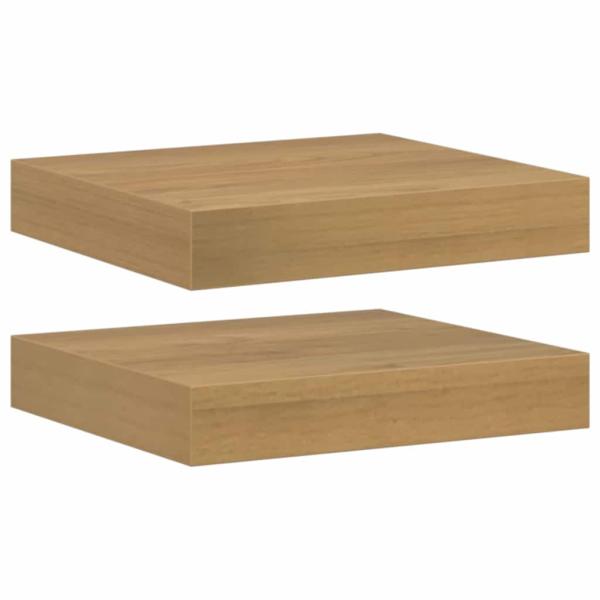 Wandregale 2 pcs Braun 23 x 23,5 x 4 cm Holzwerkstoff