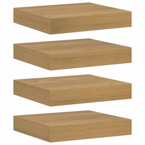 Wandregale 4 pcs Braun 23 x 23,5 x 4 cm Holzwerkstoff