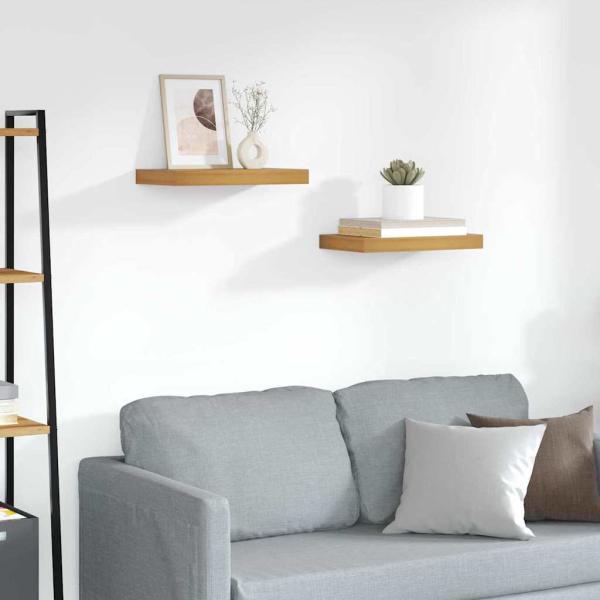 ARDEBO.de - Wandregale 2 pcs Braun 40 x 23,5 x 4 cm Holzwerkstoff