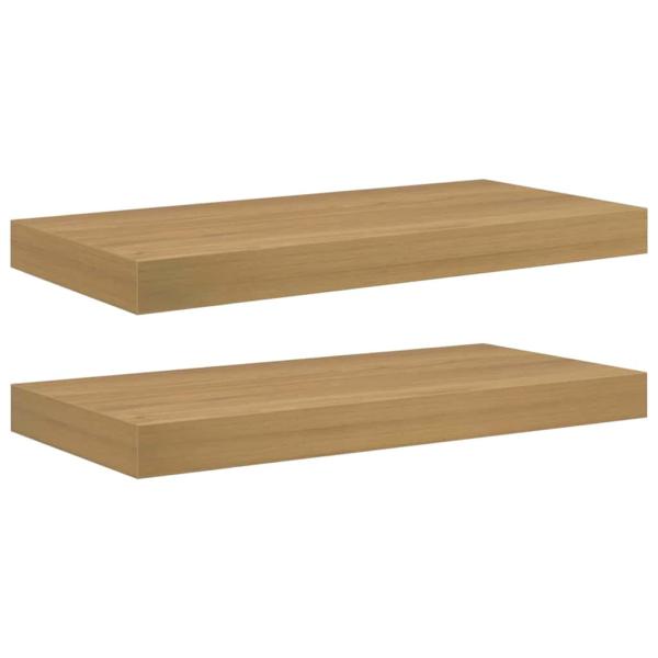 Wandregale 2 pcs Braun 50 x 23,5 x 4 cm Holzwerkstoff
