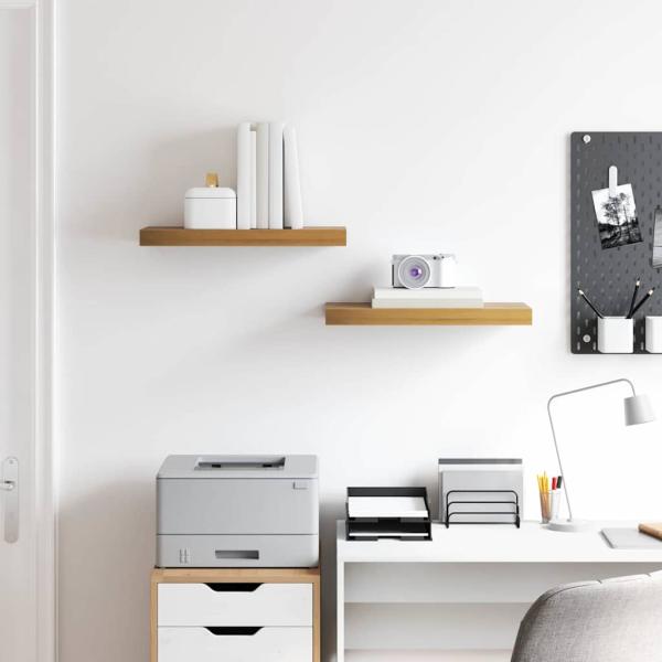 Wandregale 2 pcs Braun 50 x 23,5 x 4 cm Holzwerkstoff
