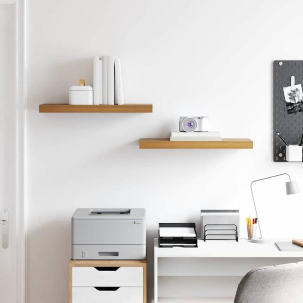 Wandregale 2 pcs Braun 60 x 23,5 x 4 cm Holzwerkstoff